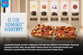 Loyalty360 Reads: Dunkin’ Celebrates Fall with One-Million Free Pumpkin-Flavored Espresso Drinks, Why Jersey Mike’s Shows Room for Continued Growth, and Domino’s Launches New Promotion Around its Detr