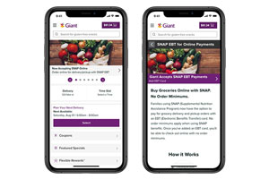 Giant Food Accepting EBT Payments for SNAP Customers on Online Pickup, Delivery Orders