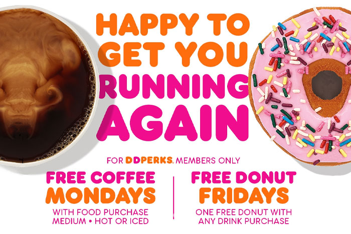 Dunkin’ Introduces Free Coffee Mondays and Reintroduces Free Donut Fridays for DD Perks Members