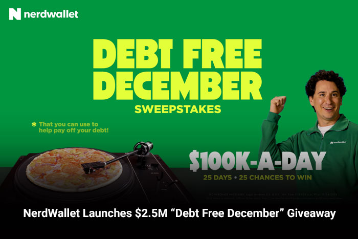 NerdWallet Launches $2.5M “Debt Free December” Giveaway