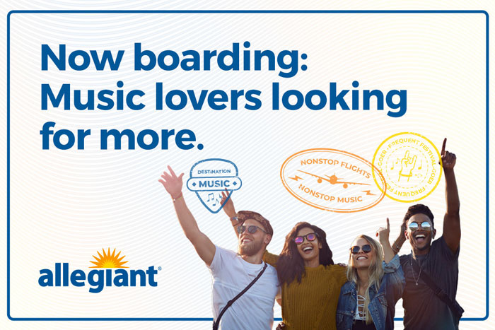 Allegiant Partners With Live Nation Venues And Music Festivals