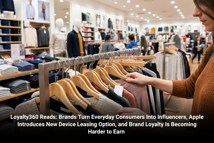 Loyalty360 Reads: Brands Turn Everyday Consumers Into Influencers, Apple Introduces New Device Leasing Option, and Brand Loyalty Is Becoming Harder to Earn 