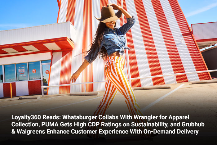 Model posing in front of Whataburger