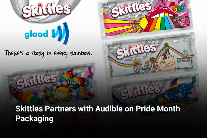 Skittles Partners with Audible on Pride Month Packaging 