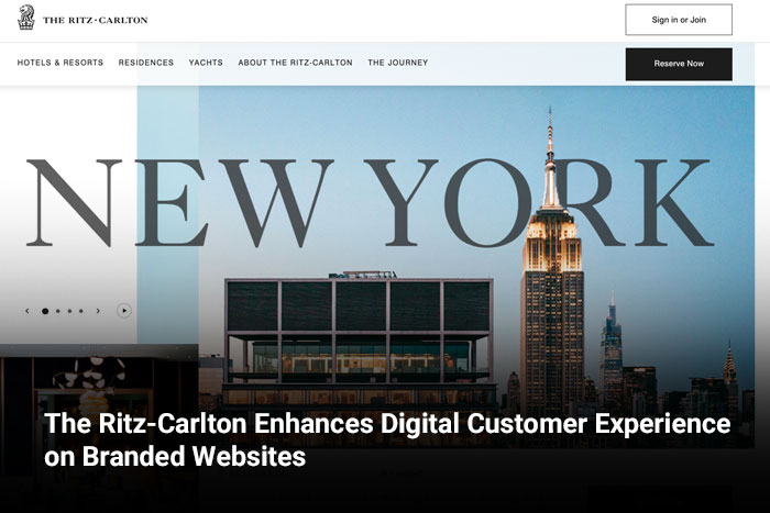 The Ritz-Carlton Enhances Digital Customer Experience on Branded Websites 