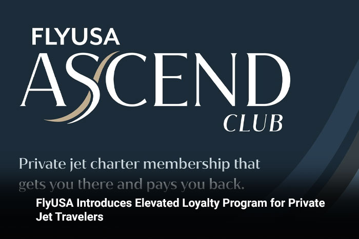 FlyUSA Introduces Elevated Loyalty Program for Private Jet Travelers 