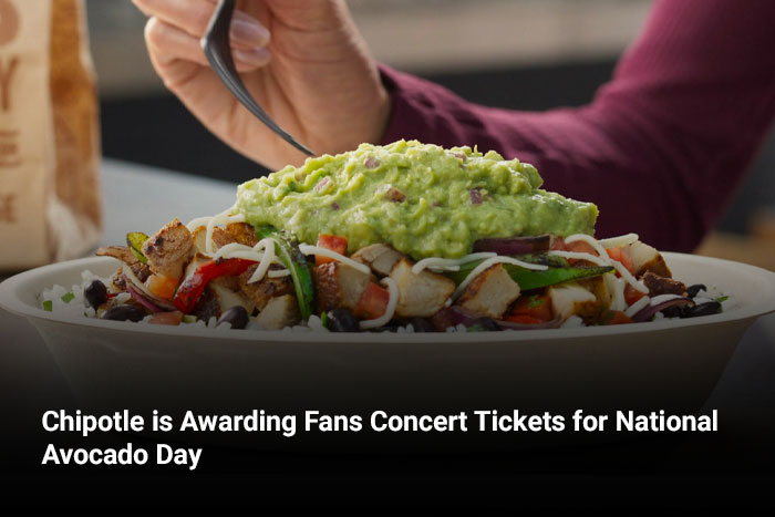 Chipotle is Awarding Fans Concert Tickets for National Avocado Day 
