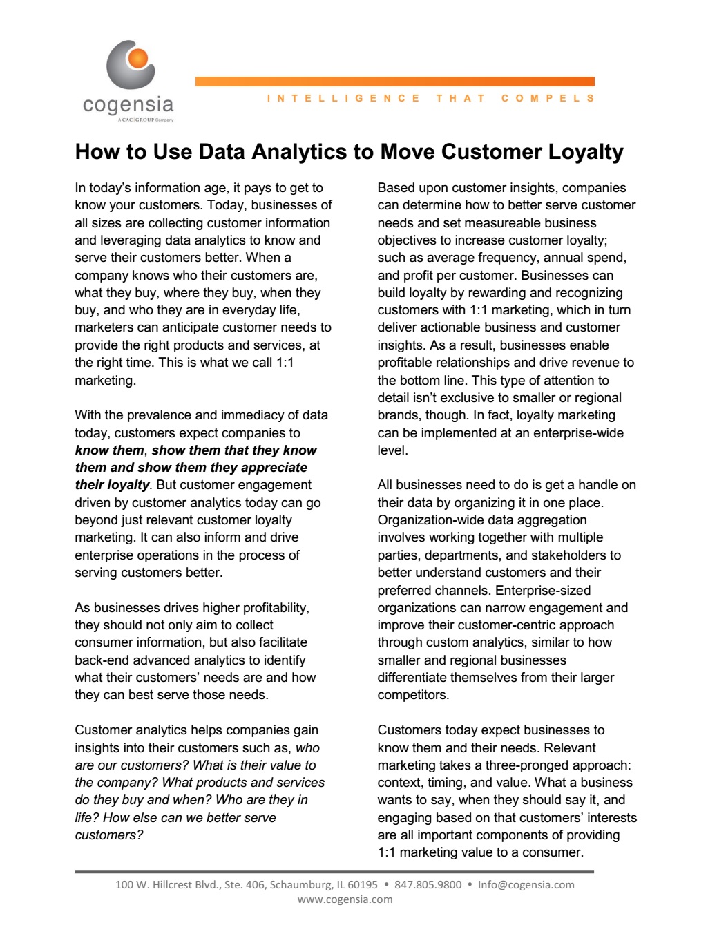 How to Use Data Analytics to Move Customer Loyalty